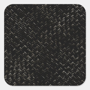 Sticker Carré Motif géométrique du panier diagonal noir