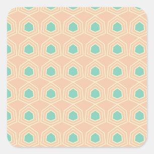 Sticker Carré Motif géométrique sans couture avec des pentagones