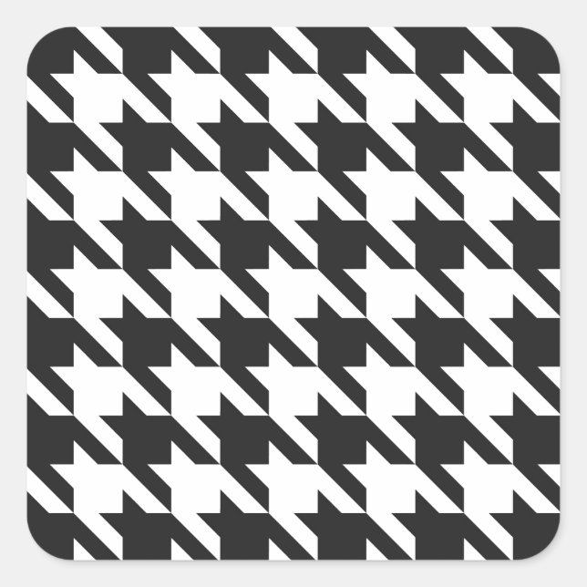 Sticker Carré Motif Houndstooth (Devant)