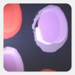 Sticker Carré Motif moderne : Motif Polka coloré