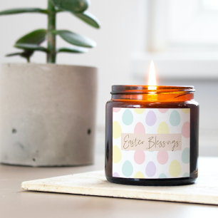 Sticker Carré Motif moderne Pastel Egg   Bonne Pâques