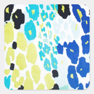 Sticker Carré Motif moderne tendance Leopard