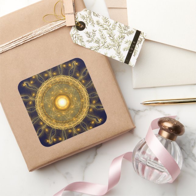 Sticker Carré Motif mystique brillant (Cadeaux)
