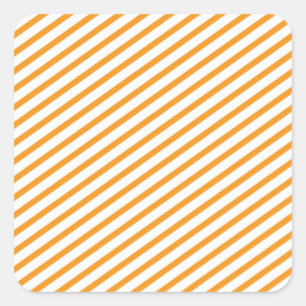 Sticker Carré Motif orange de bande diagonale