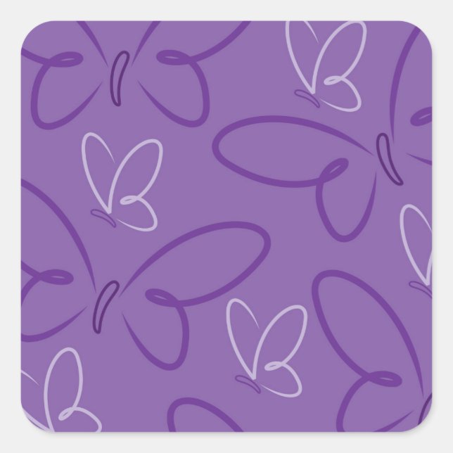 Sticker Carré Motif papillon (Devant)