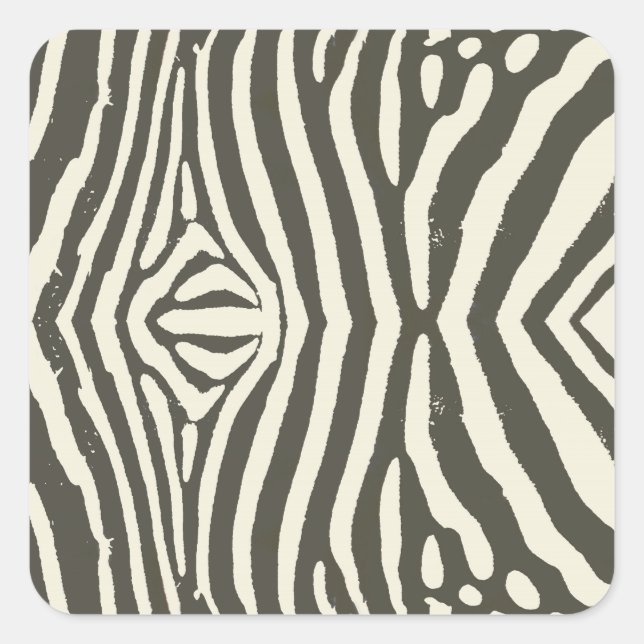 Sticker Carré Motif Poster de animal Zebra Stripe (Devant)