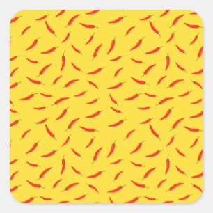 Sticker Carré Motif Red Chilies