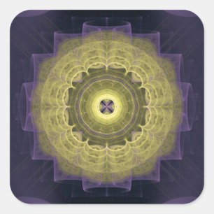 Sticker Carré Motif rond Mandala