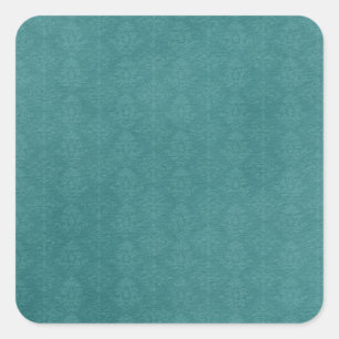 Sticker Carré Motif Turquoise foncé