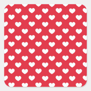 Sticker Carré Motif Valentine Arrière - plan Avec Coeur Amour