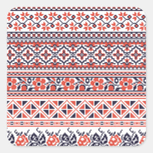 Sticker Carré Motifs de conception de point de croix