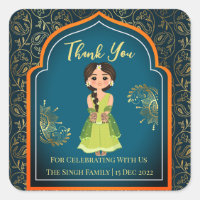 Motifs indiens Mehndi design turquoise vert