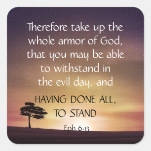 Sticker Carré Motivation ascendante inspirante Écriture biblique