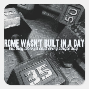 Sticker Carré Motivation de la musculation