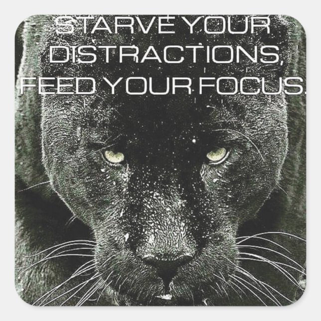 Sticker Carré Motivation de l'entraînement (Devant)