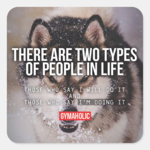 Sticker Carré Motivation de l'entraînement