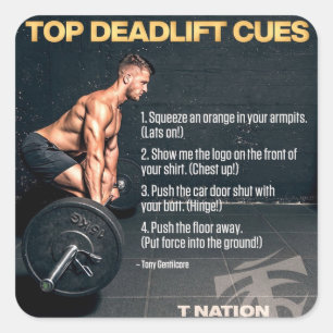 Sticker Carré Motivation de l'entraînement de gymnastique de mus