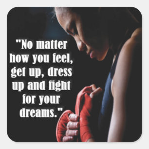 Sticker Carré Motivation de l'entraînement des femmes