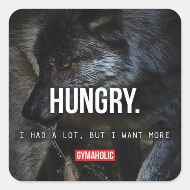 Sticker Carré Motivation gym (Devant)