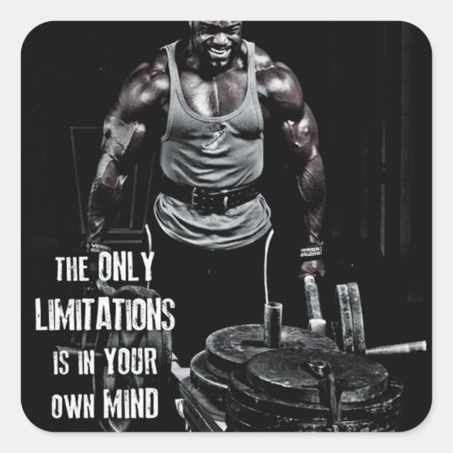 Sticker Carré Motivation gym (Devant)