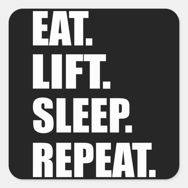 Sticker Carré Motivation gym (Devant)