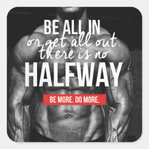 Sticker Carré Motivation gym