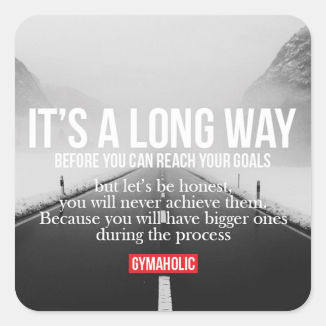 Sticker Carré Motivation gym (Devant)