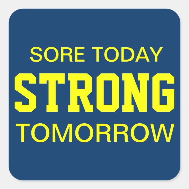 Sticker Carré Motivation pour l'entraînement (Devant)