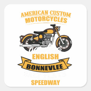 Sticker Carré Moto American Custom Bonneville Speedway