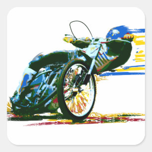Sticker Carré Moto Speedway Rapide