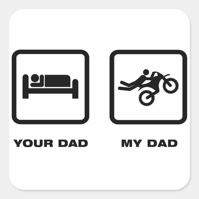 Sticker Carré Motocross (Devant)