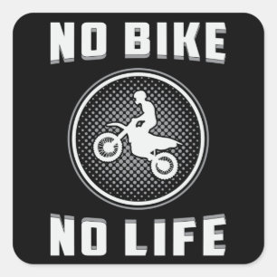 Sticker Carré Motocross Bike Motorcycle Biker Dirt Drôle cadeau