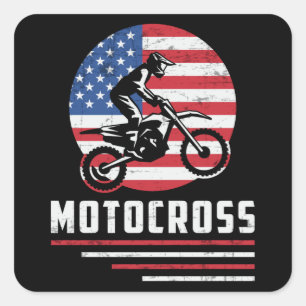 Sticker Carré Motocross Dirt Vélo Moto moto Drôle cadeau