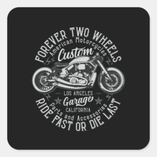 Sticker Carré Motocyclette Bobber