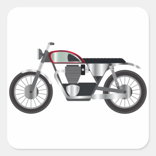 Sticker Carré Motorcycle (Devant)