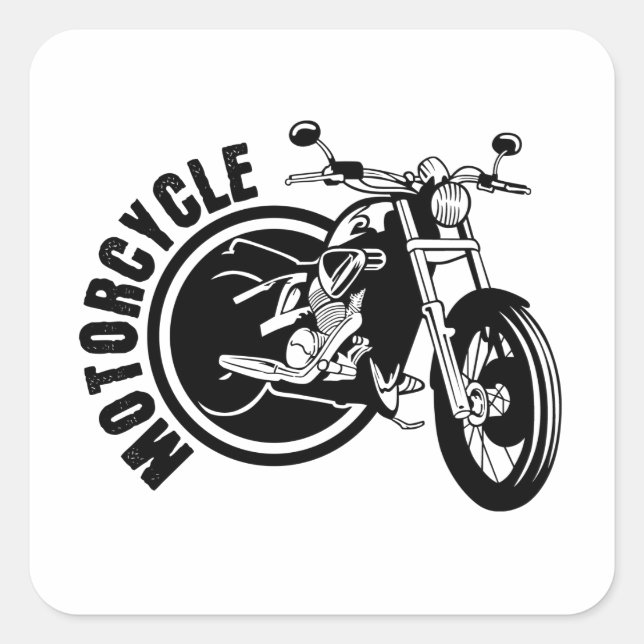 Sticker Carré Motorcycle (Devant)