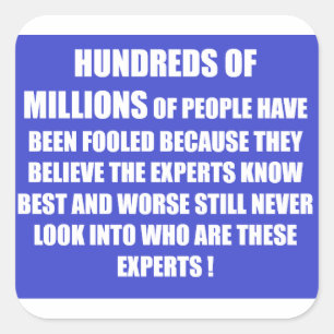 Sticker Carré Mots de sagesse bleu et blanc