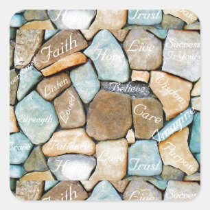 Sticker Carré Mots d'encouragement, Mots d'espoir_