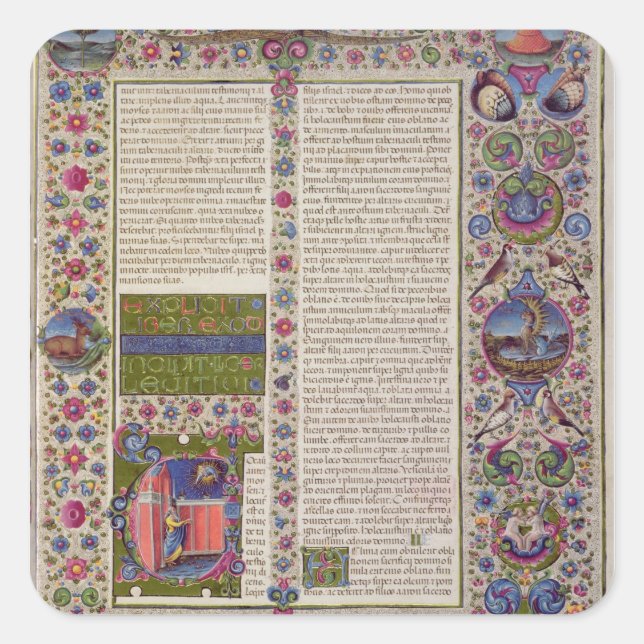 Sticker Carré Mots d'ouverture de Leviticus (Devant)