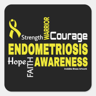 Sticker Carré Mots...Endometriose
