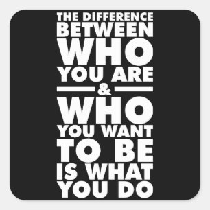 Sticker Carré Mots Motivationnels