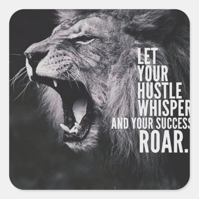 Sticker Carré Mots Motivationnels (Devant)