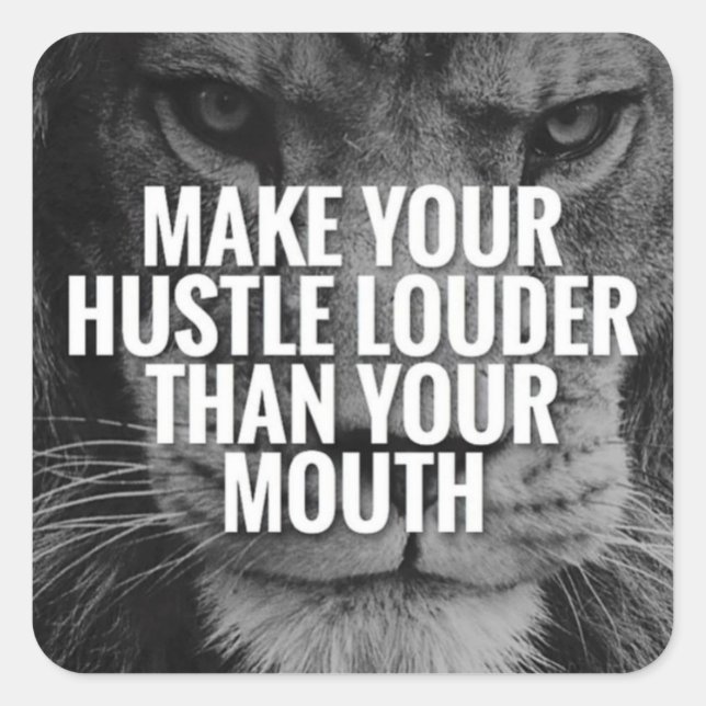 Sticker Carré Mots Motivationnels (Devant)