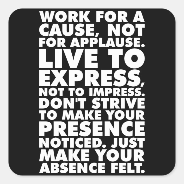 Sticker Carré Mots Motivationnels (Devant)