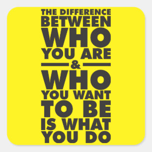 Sticker Carré Mots Motivationnels