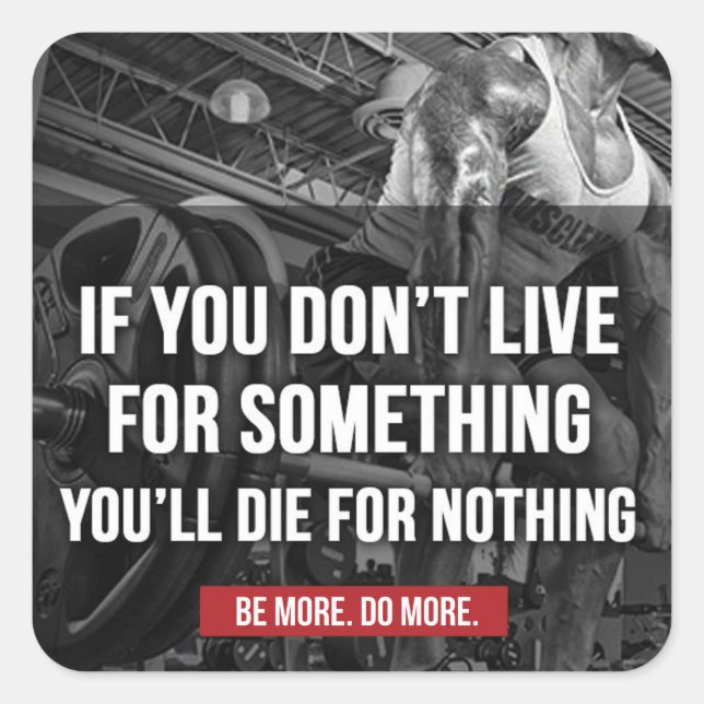 Sticker Carré Mots Motivationnels (Devant)