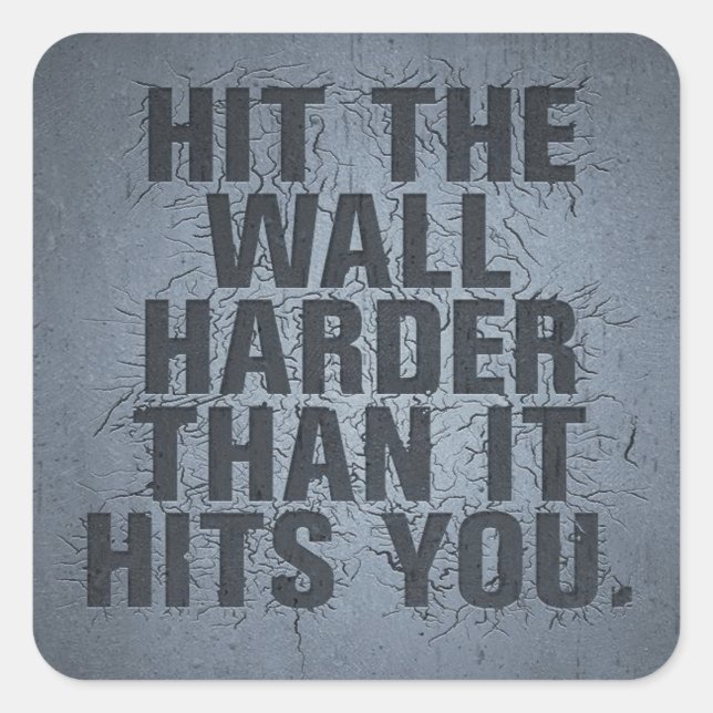 Sticker Carré Mots Motivationnels (Devant)