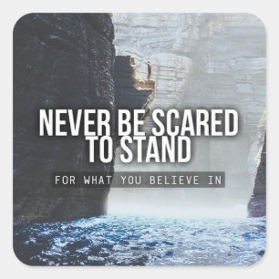 Sticker Carré Mots Motivationnels - Supposez Ce Que Vous Croyez