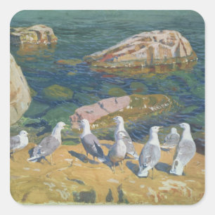 Sticker Carré Mouettes, 1910