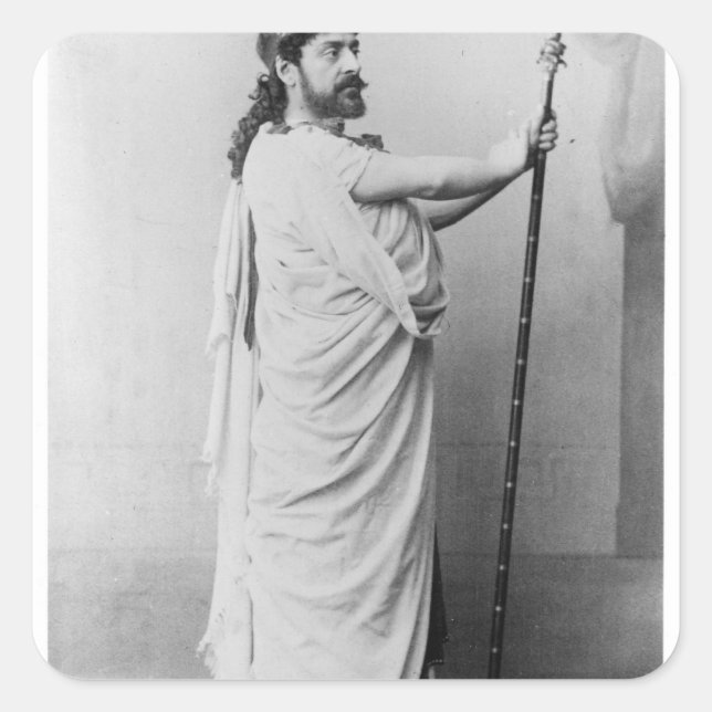 Sticker Carré Mounet-Sully comme Oedipus dans 'Oedipus Rex' (Devant)